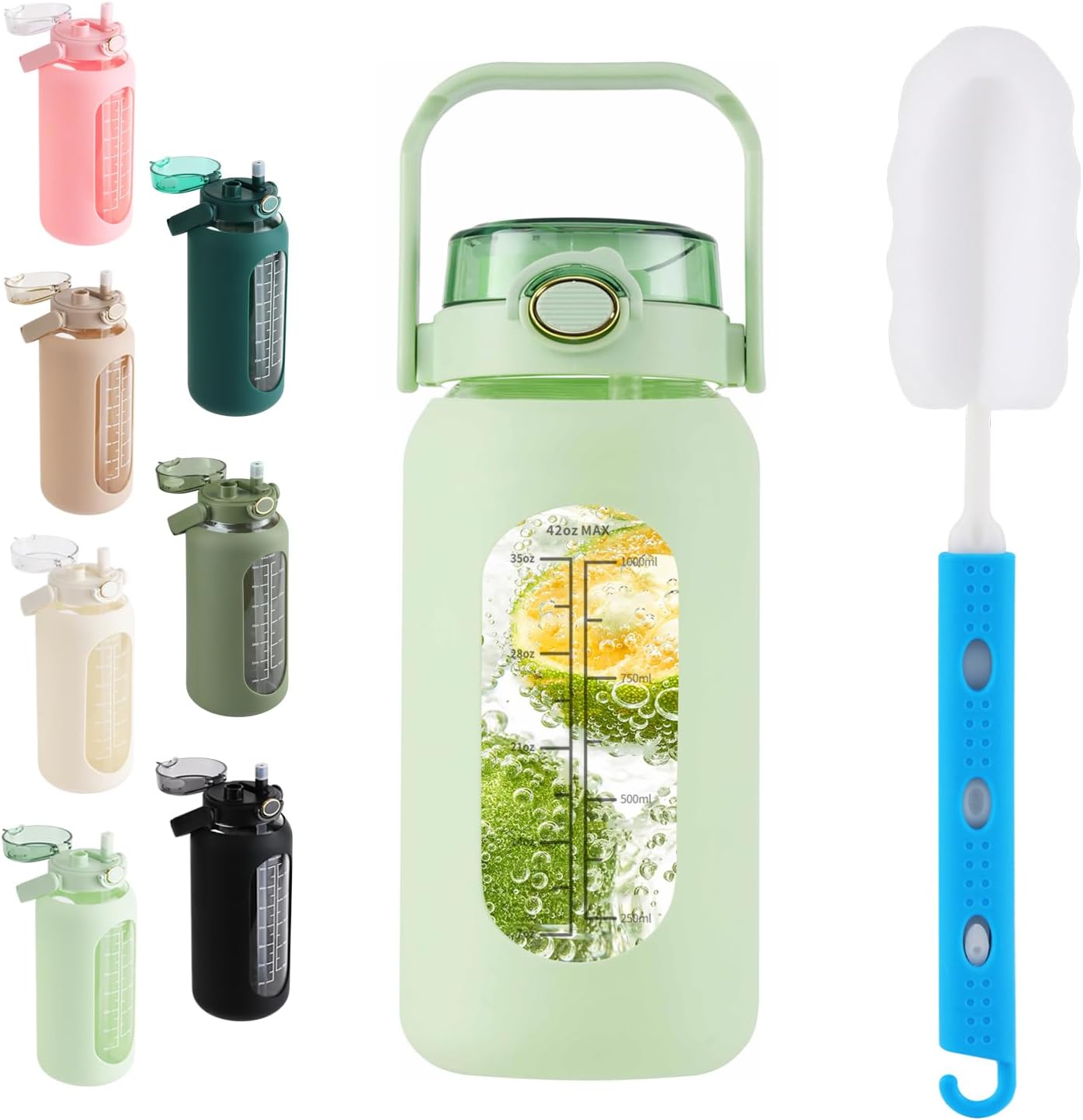 Motivational Glass Water Bottle β Stay Hydrated in Style!