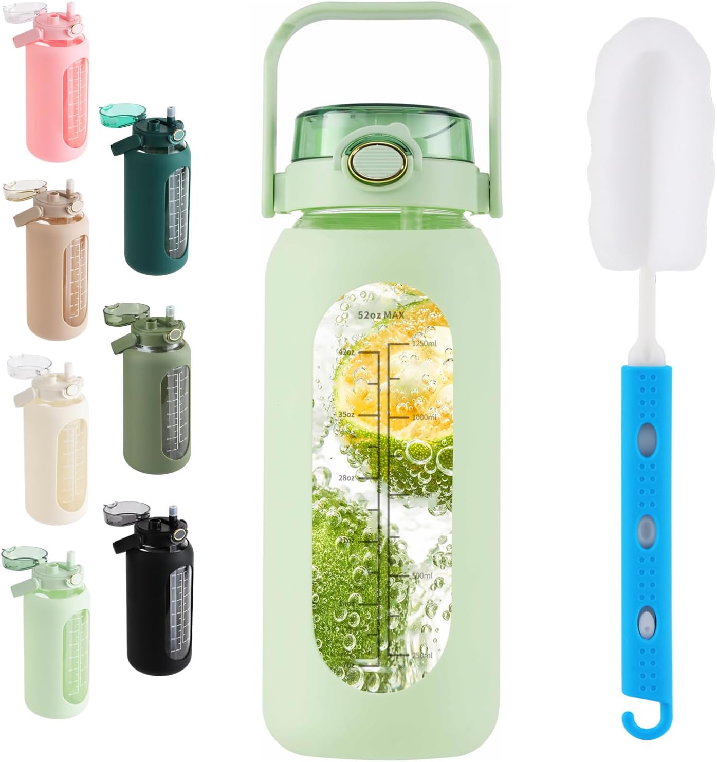 Motivational Glass Water Bottle β Stay Hydrated in Style!