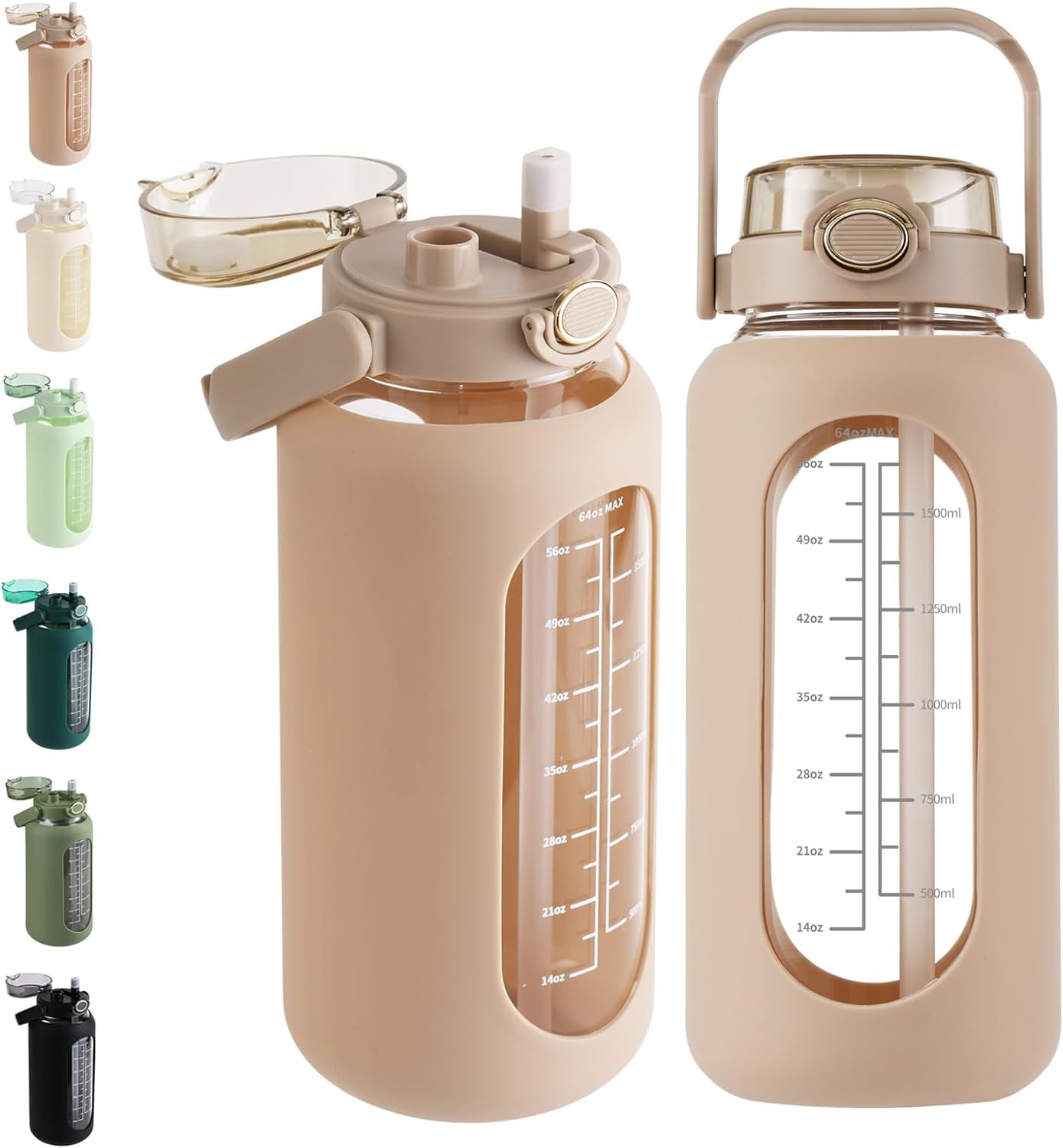 Motivational Glass Water Bottle β Stay Hydrated in Style!