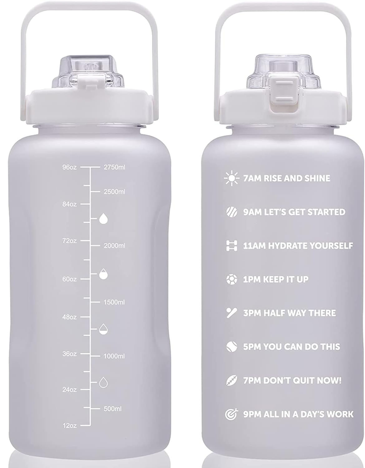 Motivational Water Bottle with Time Marker