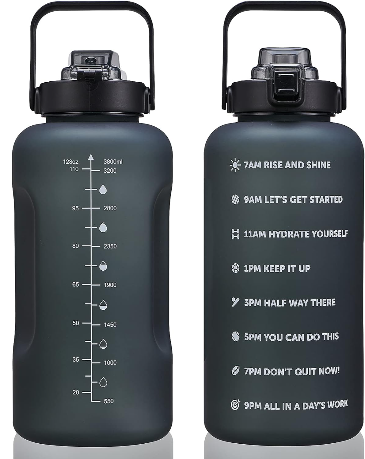 Motivational Water Bottle with Time Marker