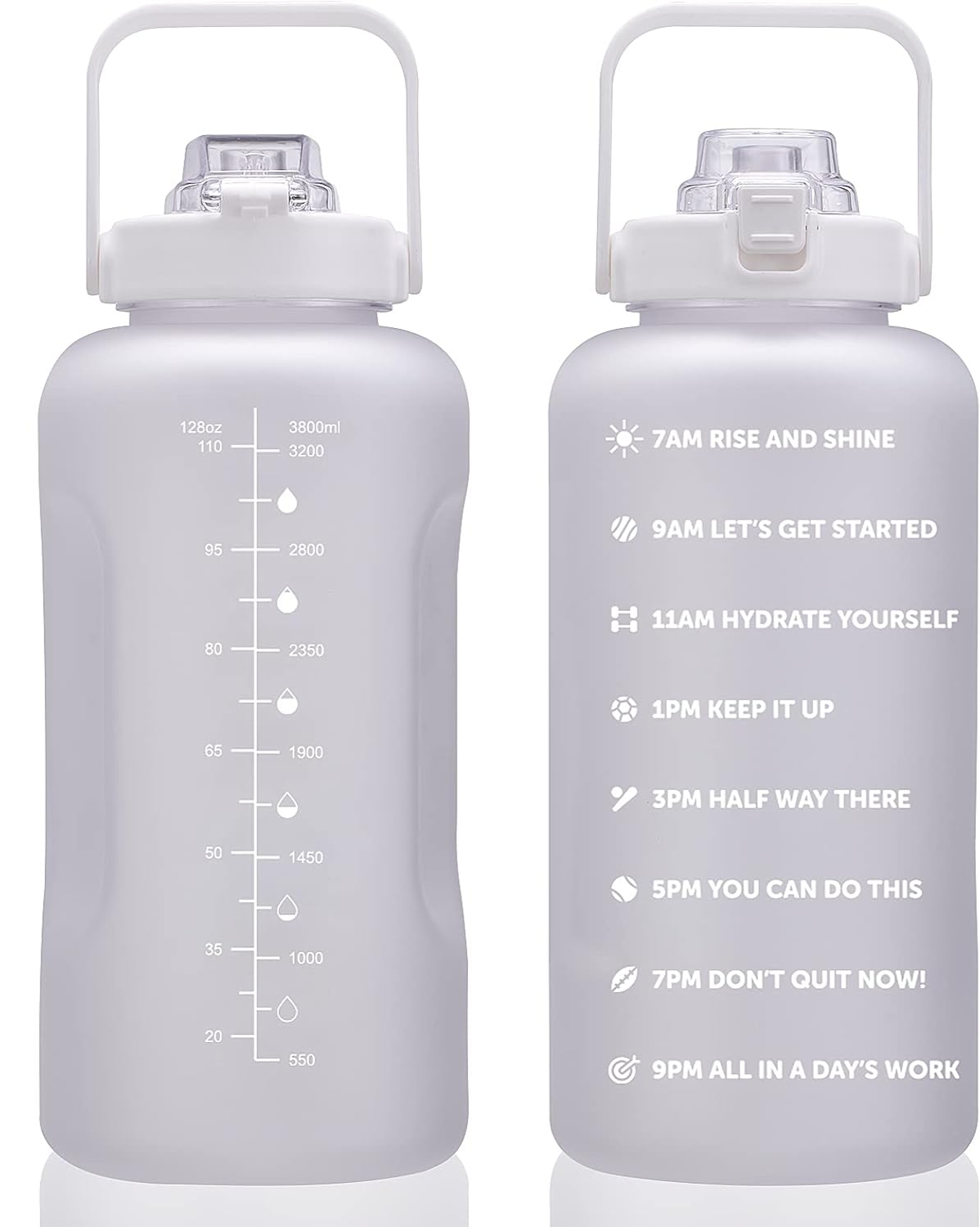 Motivational Water Bottle with Time Marker