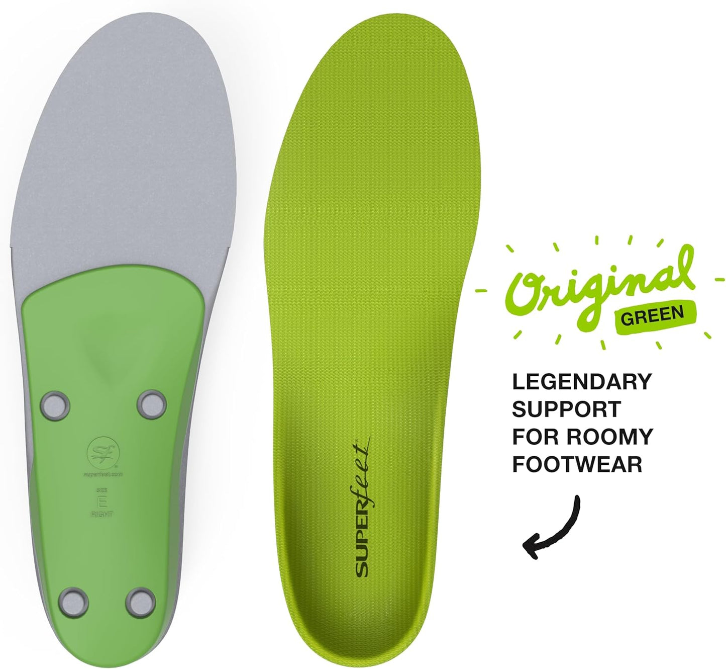 All-Purpose Support High Arch Insoles (Green) – Trim-to-Fit Orthotic Inserts