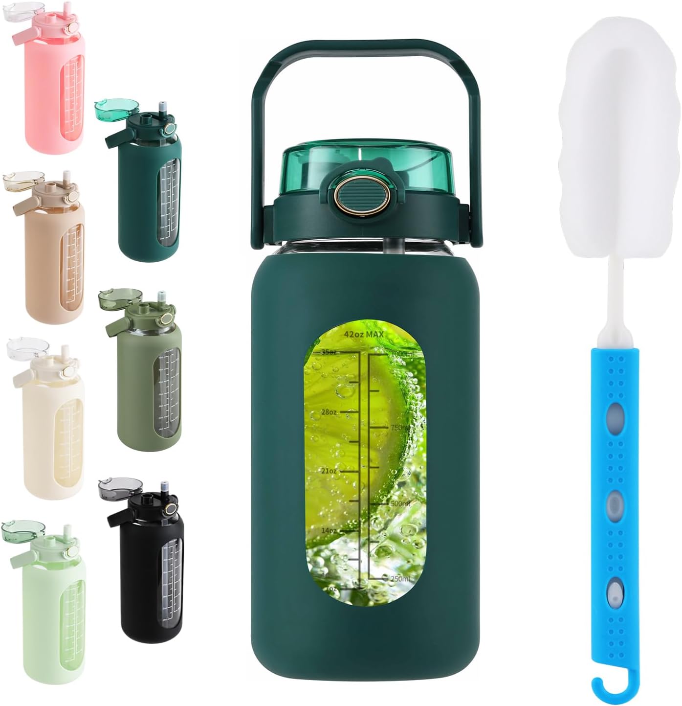 Motivational Glass Water Bottle – Stay Hydrated in Style! 