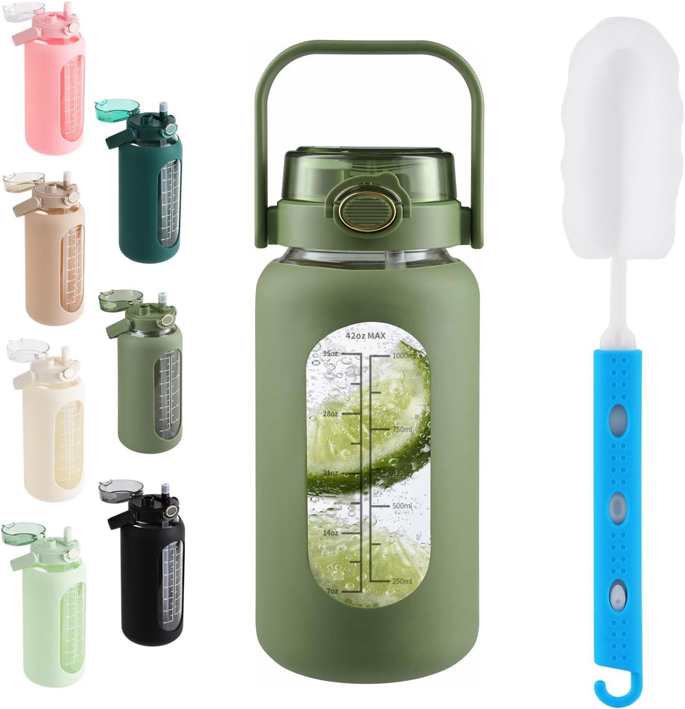 Motivational Glass Water Bottle – Stay Hydrated in Style! 