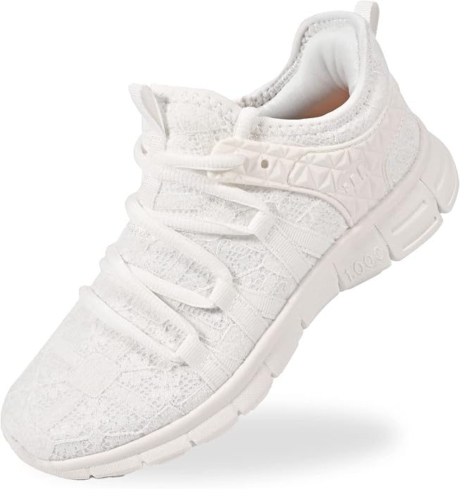 Ultra Lightweight Breathable Mesh Tennis Shoes with Lace Detailing