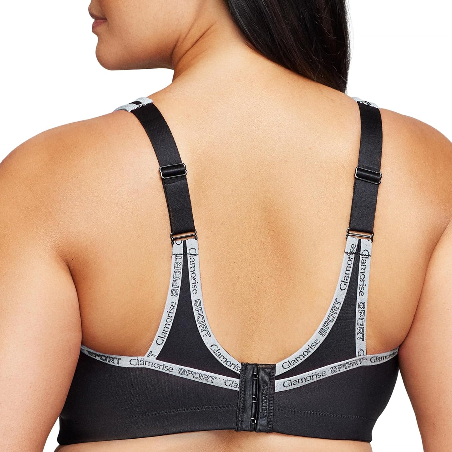 No-Bounce, Wire-free Sports Bra - Black