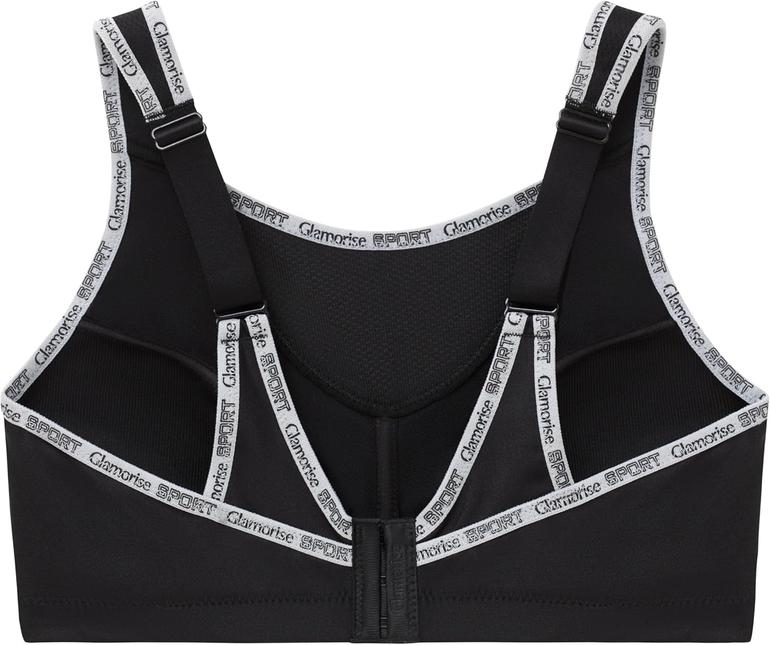 No-Bounce, Wire-free Sports Bra - Black