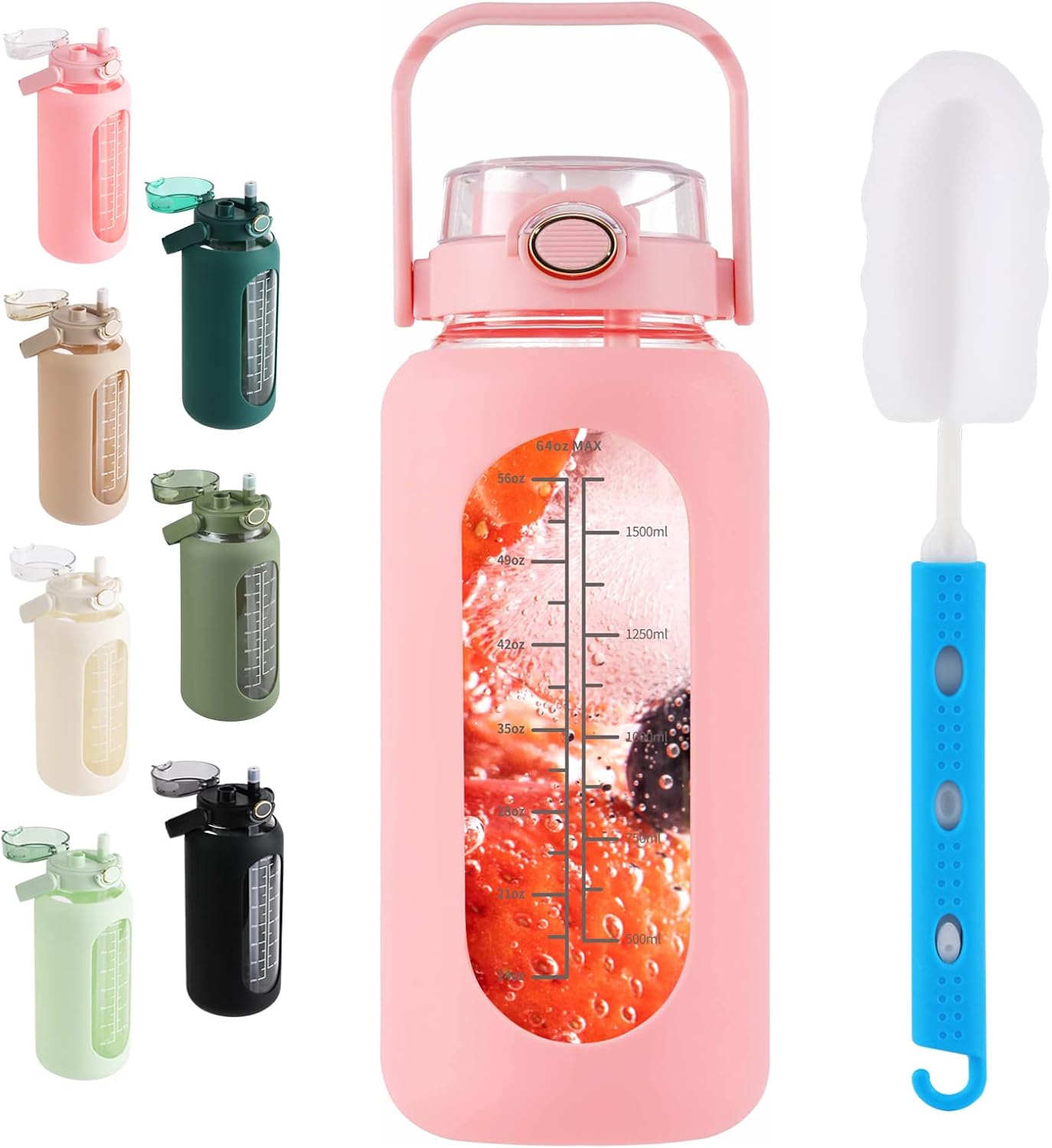 Motivational Glass Water Bottle – Stay Hydrated in Style! 