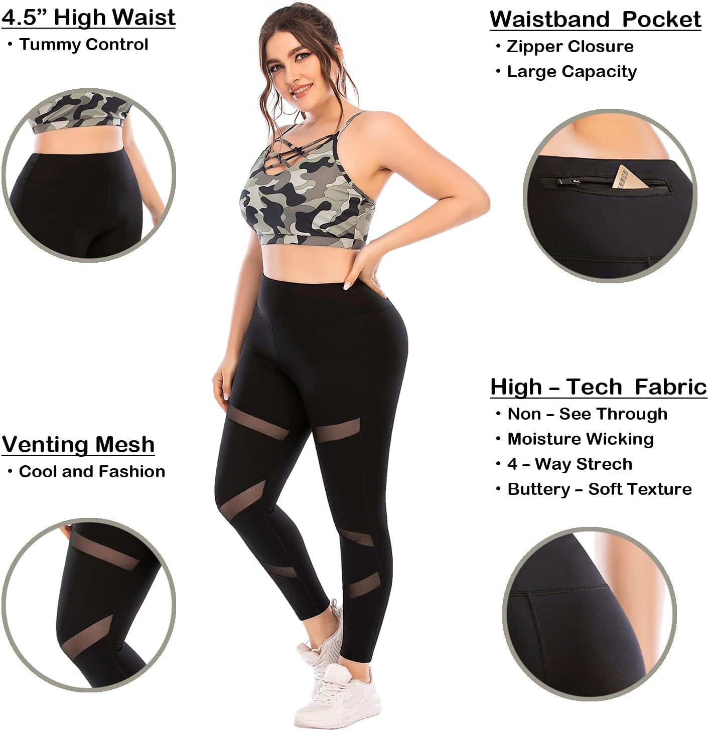 Mesh Leggings with Pockets