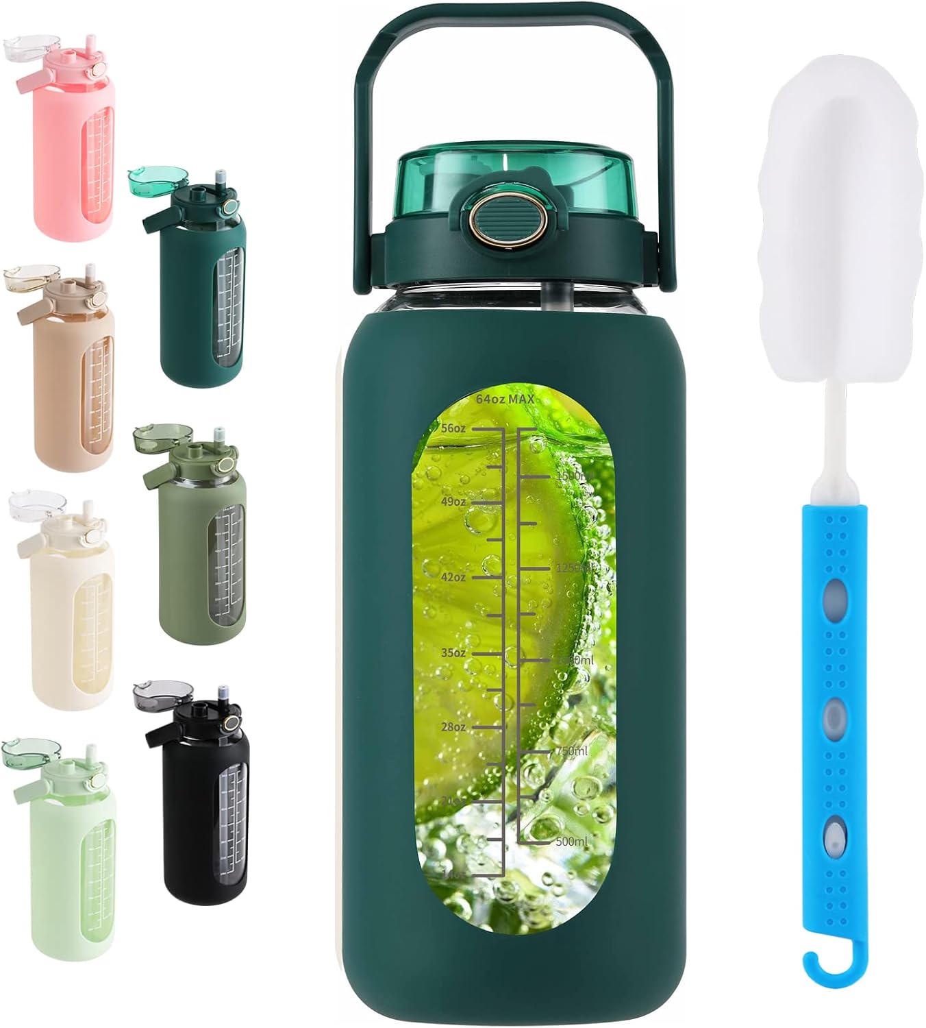 Motivational Glass Water Bottle – Stay Hydrated in Style! 