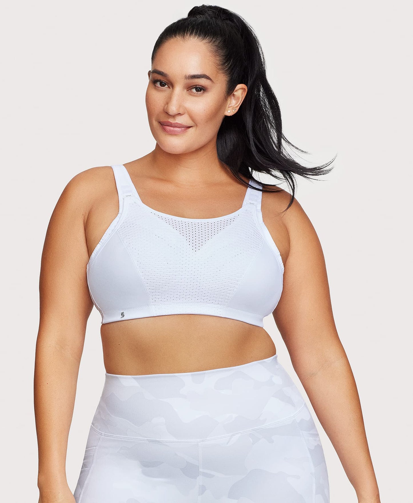 Custom Control Sports Bra – White