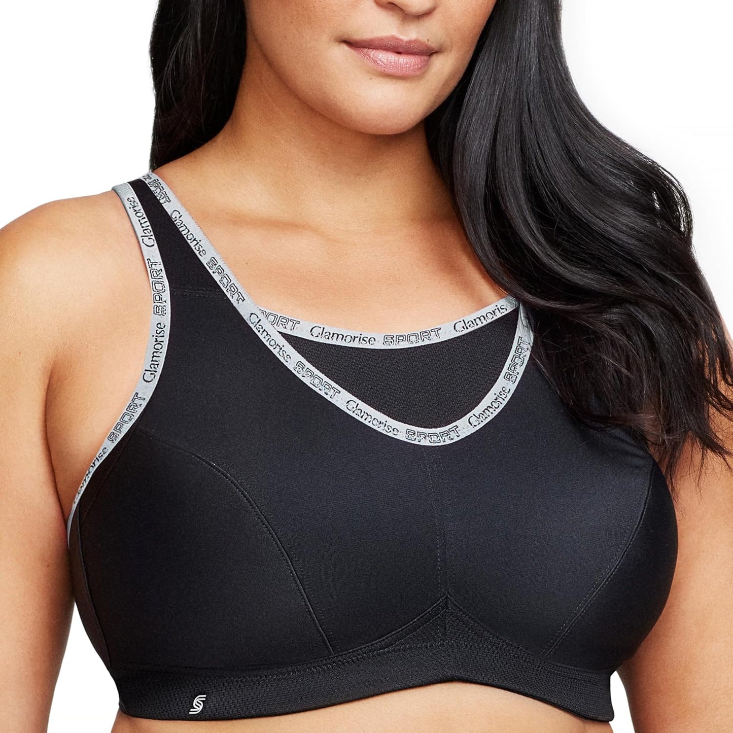 No-Bounce, Wire-free Sports Bra - Black