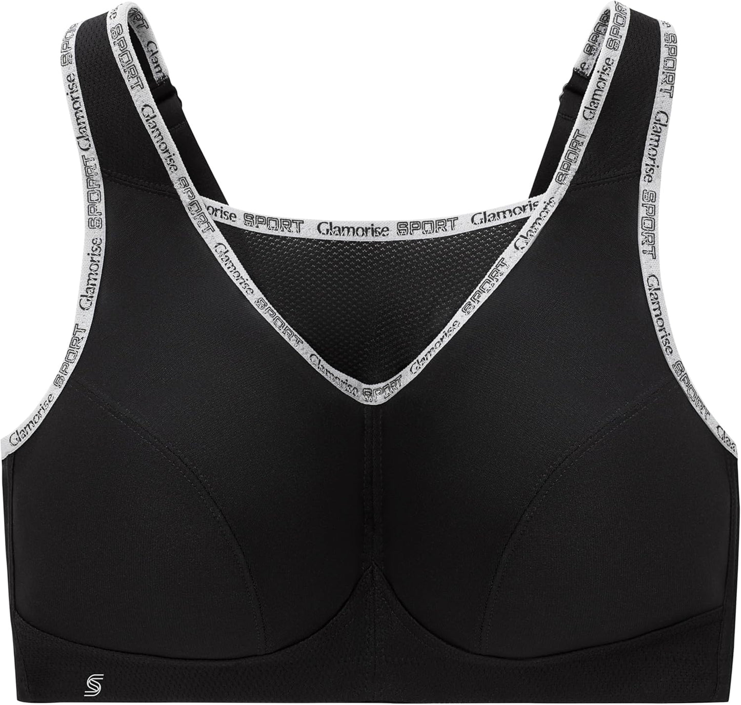 No-Bounce, Wire-free Sports Bra - Black